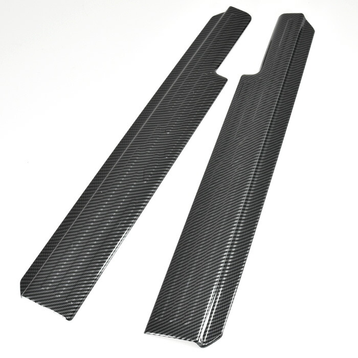 ジムニーJB64WJB74Wスカッフプレートカーボン調左右セットスズキジムニーシエラ内装サイドステップガードサイドシル車カスタムカスタムパーツパーツカー用品車用品カーパーツ