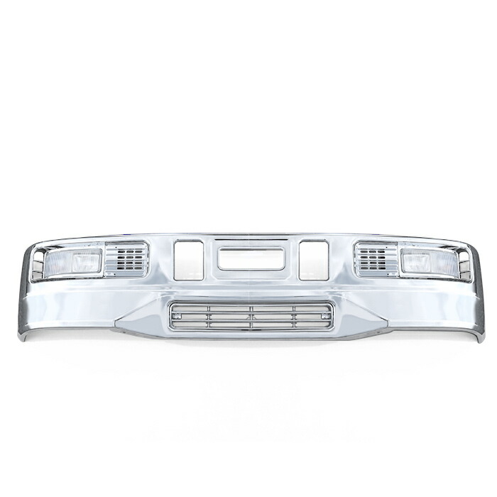 汎用スーパーグレートタイプメッキフロントバンパー4トン用ガーニッシュフォグセット