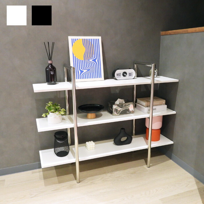 広広とした オープンシェルフ 3段 幅110珊 奥ふかさ30珊 見せびらかす仕合わせ 木製棚 納める仕合わせ 黒いこと 白いこと 韓国室内装飾 Hoola.