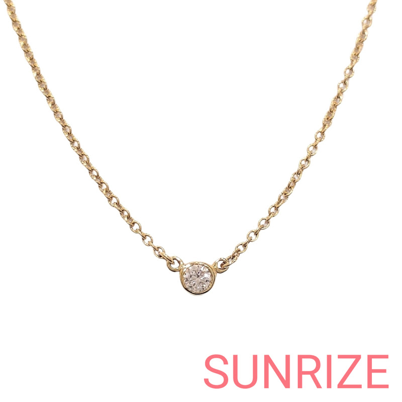 Tiffany & Co. ティファニー エルサ・ペレッティ バイザヤード ダイヤ ネックレス 750 K18 約42cm 約1.7g【送料無料】【中古】|SUNRIZEshop 店