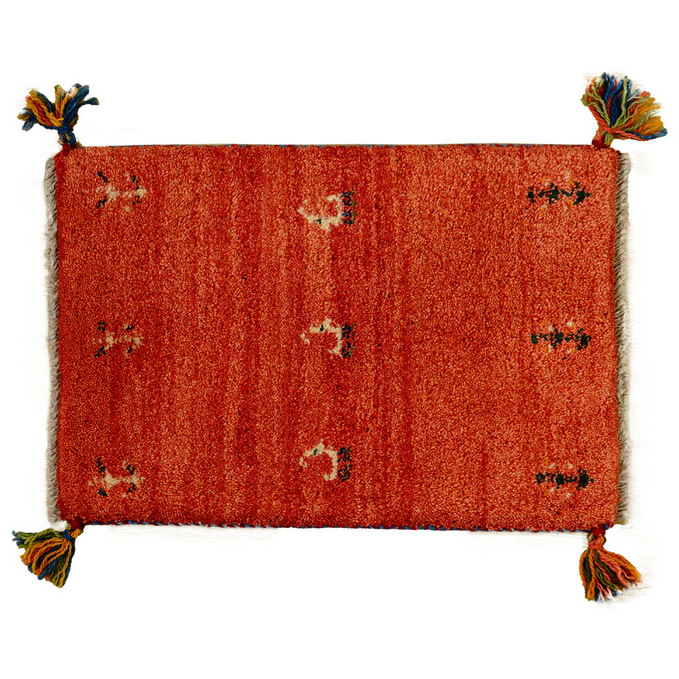 [50％OFFクーポン] ギャッベ 約40×60cm 1点限り GABBEH 24-3 イラン直輸入 ギャッベ 1点限り GABBEH ラグ 絨毯 ペルシャ絨毯 北欧 厚手 マット ウール100% 手織り 送料無料