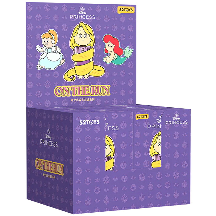 【BOX】 52TOYS BLINDBOX ディズニープリンセス お忍びぬいぐるみストラップ BOX (6個入り)｜ 52トイズ Disney On the Run シリーズ｜サンズオンラインストア