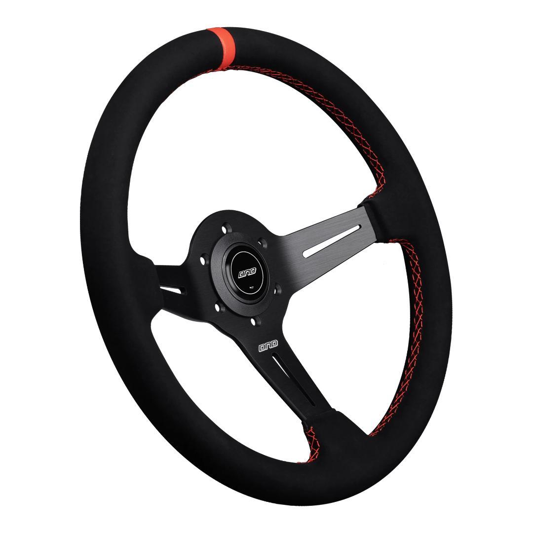DND Performance Interior　 Race　アルカンターラ　レッドステッチ　 350mm　ステアリング　50ｍｍディープ　 セミディープ　ハンドル　USDM　スウェード