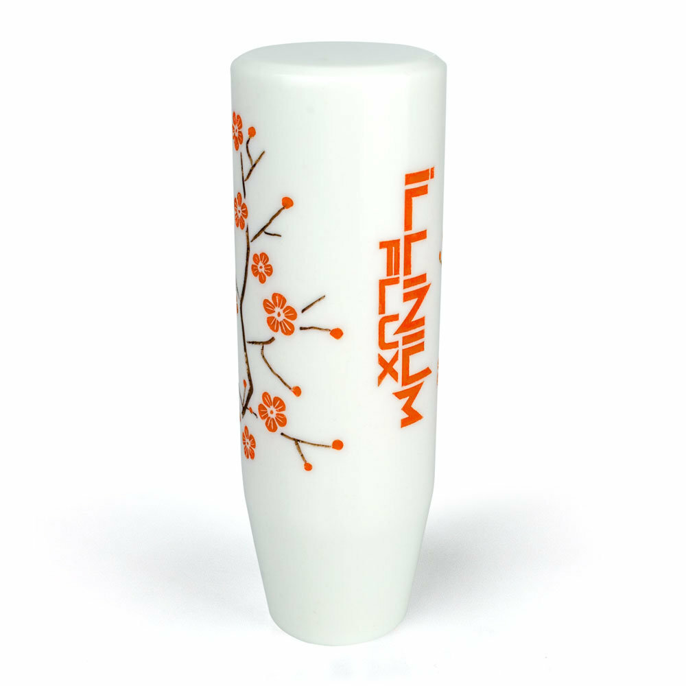 ILLINIUM FLUX White Hand Painted Sakura Blossom Knob ホワイト オレンジ 桜 サクラ イリニウムフレックス シフトノブ USDM 8x1.25 10x1.25 10x1.5 12x1.25 12x1.5 12x1.75