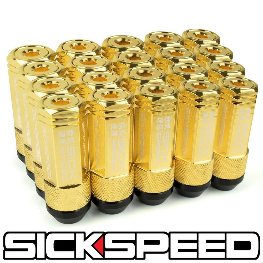 楽天市場】SICKSPEED 3Pハイブリッドナット ロングタイプ ゴールドクローム 20本 80ｍｍ キャップナット スチールナット アルミナット  ホイールナット 3分割 シックスピード 12x1.5 12x1.25 12x1/2 14x1.5 : SUNSET USDMパーツ 楽天市場店