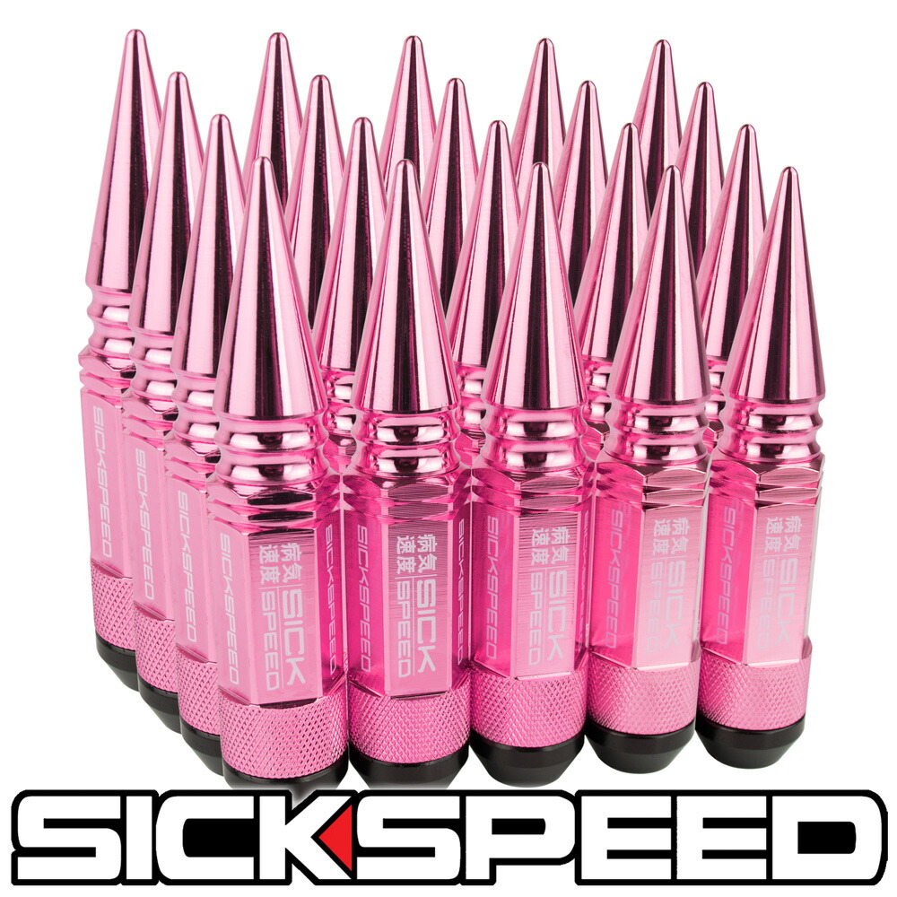 【楽天市場】SICKSPEED 3Pハイブリッドナット ロングタイプピンク 20本 128ｍｍスパイクナット スチールナット  アルミナットホイールナット 3分割 シックスピード 12x1.5 12x1.25 12x1/2 14x1.5 : SUNSET USDMパーツ  楽天市場店