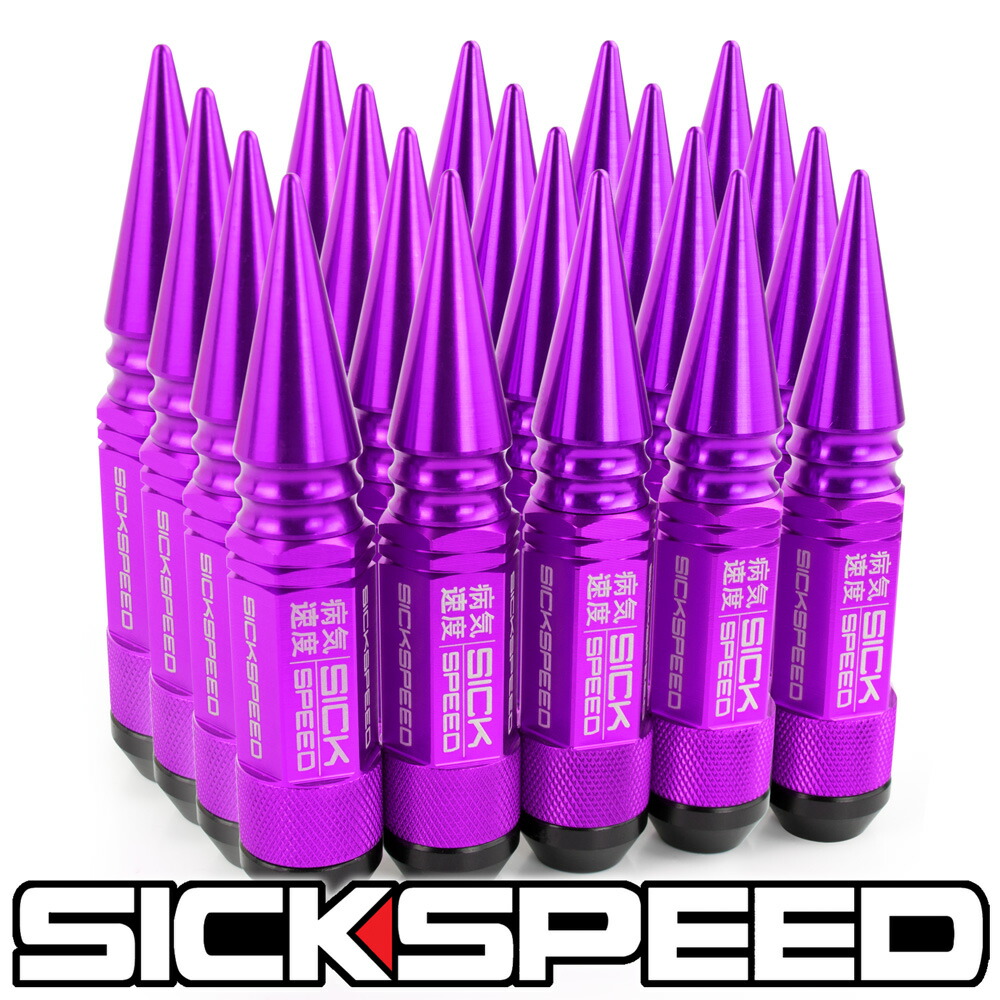 SICKSPEED　 3Pハイブリッドナット　ショートタイプ　 パープル　20本　108ｍｍ　 スパイクナット スチールナット アルミナット　 ホイールナット　3分割　シックスピード　 12x1.5 12x1.25 12x1/2 14x1.5