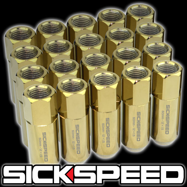 楽天市場】SICKSPEED アルミロングナット ゴールドクローム M12xP1.5 20本 60ｍｍ アルミナット ホイールナット ミントグリーン  ティファニーブルー シックスピード 病気速度 USDM JDM : SUNSET USDMパーツ 楽天市場店