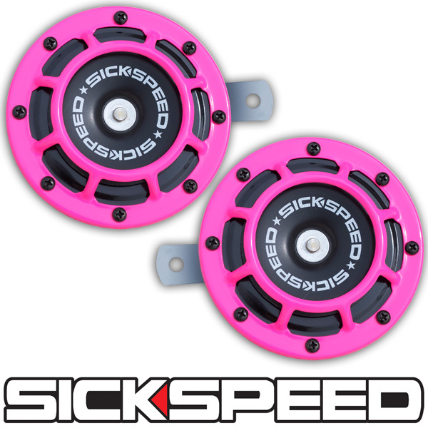 楽天市場】SICKSPEED ホーン イエロー 黄色 2個1セット 丸形 汎用 12V