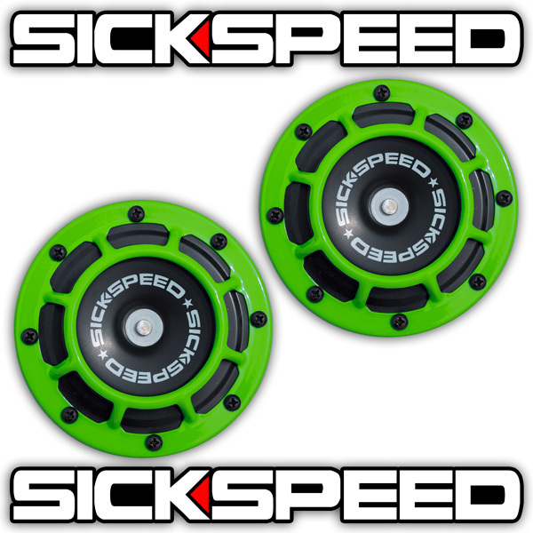 楽天市場】SICKSPEED ホーン TEAL ティール 2個1セット ブルー 丸形