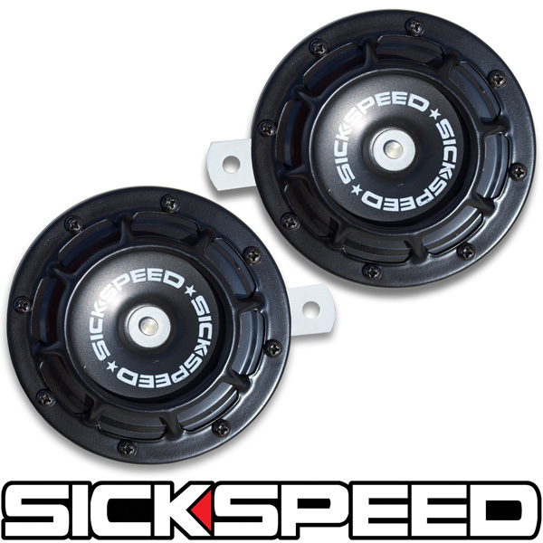 楽天市場】SICKSPEED ホーン オレンジ 2個1セット 丸形 汎用 12V