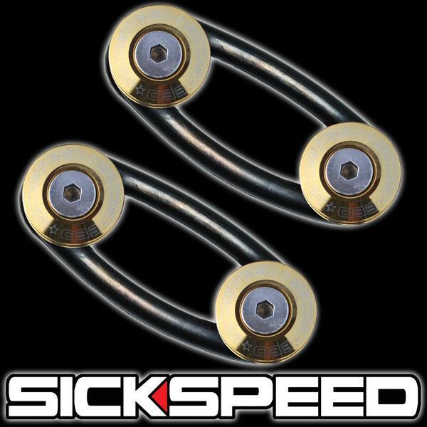 SICKSPEED　 バンパークイックリリース　 ゴールドクローム　フラット　左右1セット　 クイックファスナー　バンパー　脱着　 シックスピード　病気速度　USDM　JDM
