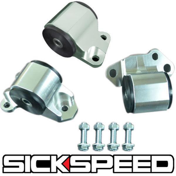 SICKSPEED 1992-1995 EG シビック デルソル B16 B18 Bシリーズ エンジンマウント 左マウント2穴タイプ ウレタンブッシュシルバー ポリッシュ ネオクローム シックスピード 病気速度 USDM JDM|SUNSET USDMパーツ 店