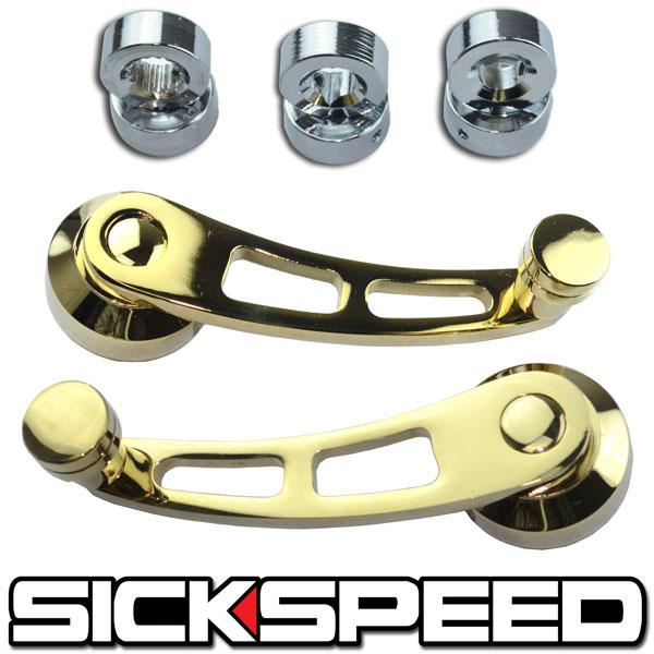 SICKSPEED　 ウインドウ　ハンドル　ゴールドクローム　 ウインドウドアクランク　くるくる　 シックスピード　USDM