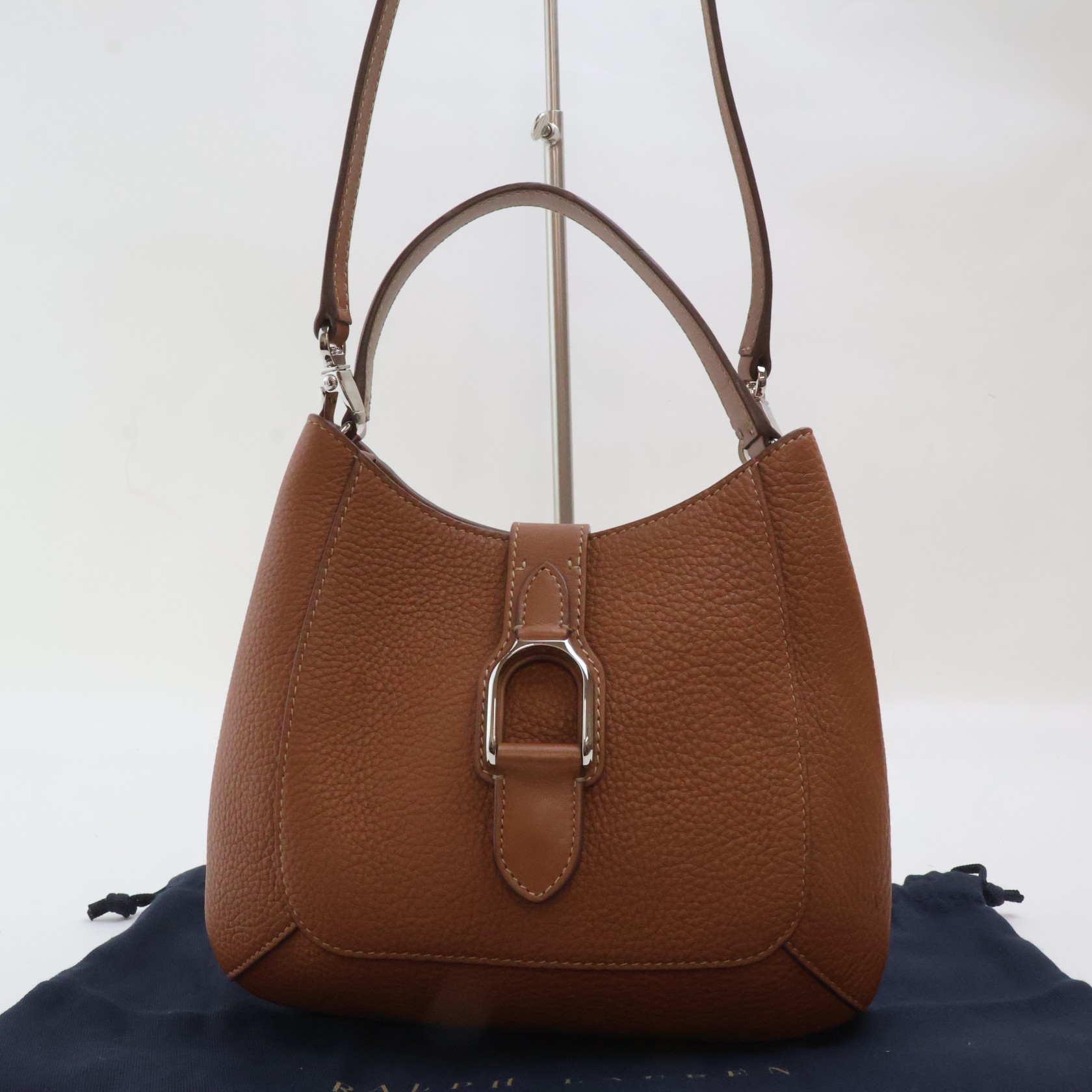 【中古】2602-30 ラルフローレン ハンドバック ショルダーバッグ 2WAY 美品 RALPH LAUREN 赤銅色