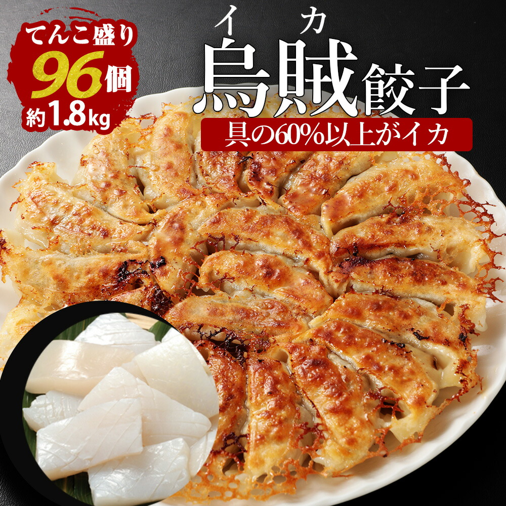 新発売  60％以上がイカ（具）いか イカ  一龍堂 餃子 ぎょうざ ギョウザ ギョーザ 96個 いか餃子 イカ餃子 冷凍 生餃子 冷凍食品 冷凍餃子 送料無料  鮮度抜群 ぷりぷり 惣菜 中華惣菜  中華点心 極上 贅沢