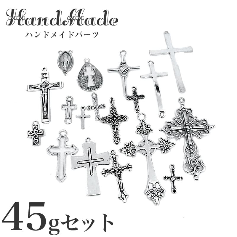 楽天市場】クロスチャーム 十字架 シルバー カン付き