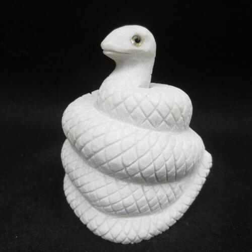 白蛇 白へび 長虫 蛇 高さ約9糎 生まれながらマーブル  White snake
