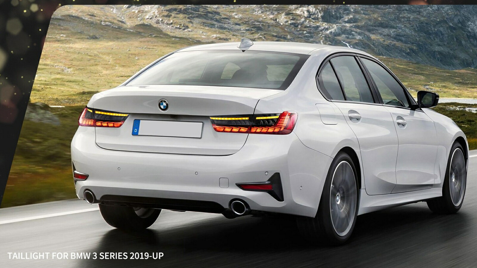 VLAND BMW G20用 3シリーズ テールランプ 318i/320i/330i 320d 330e M340 流れるウインカー オープニングモーション スモーク テールランプ レッド テールランプ