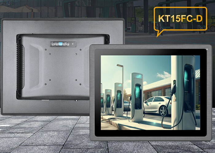 高明快さタッチパネルディスプレイ NEWAY KT15FC-D 15in(4:3) 1000シーディー/m2 加工用タッチパネル液晶見せびらかす VGA HDMI DVI 向こう正面防塵雨合羽IP65 映し出す静電式タッチパネル 1024x768