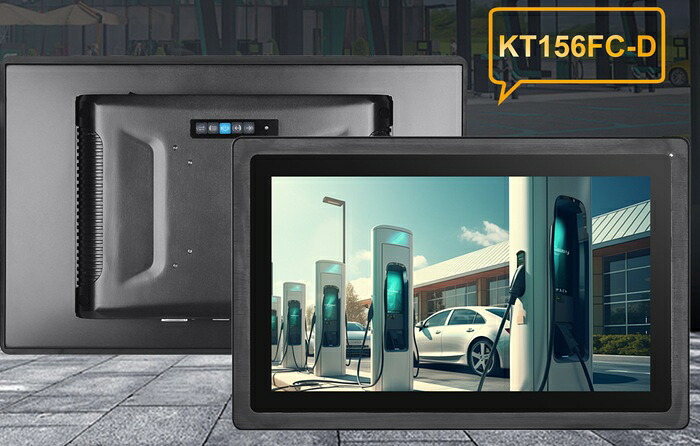 高明快さタッチパネルディスプレイ NEWAY KT156FC-D 15.6in広広とした(16:9) 1000シーディー/m2 実業用タッチパネル液晶見せびらかす VGA HDMI DVI IP65向こう正面防塵雨合羽 投掛ける静電式タッチパネル 1920x1080