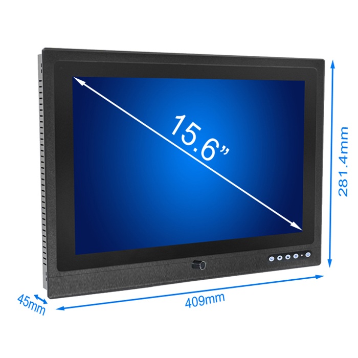 ディマー付米国海兵隊員管する Rejitek  IM-40156W-A0FH5A   舟・船向け 15.6in 16:9 VGA,HDMIインプット、向こう正面IP65雨合羽/防塵、凝結押しとどめる、VRノッブ 明快さ合わせる、ダイアログボックス初っ切り