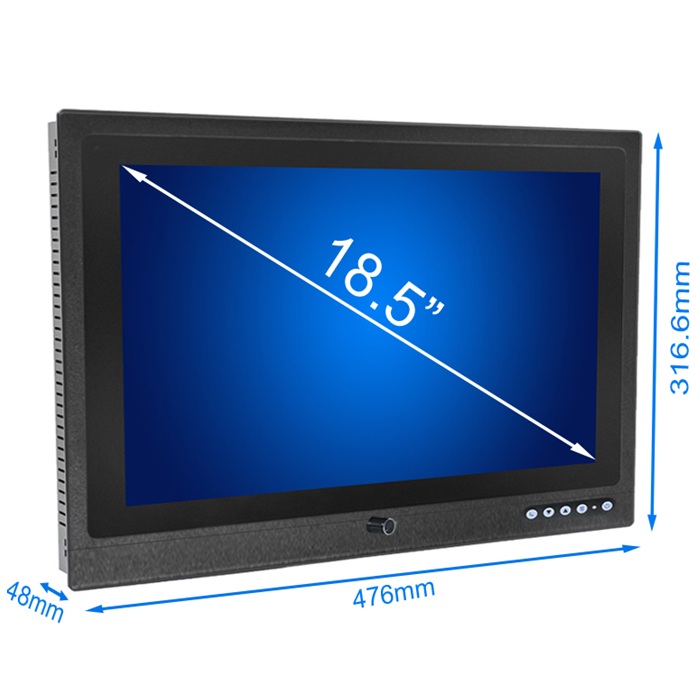 ディマー付米国海兵隊員管する Rejitek  IM-40185W-25FH5A   舟・船向け 18.5in 16:9 VGA,HDMIインプット、向こう正面IP65雨合羽/防塵、凝結押しとどめる、VRノッブ 明快さ合わせる、ダイアログボックス初っ切り