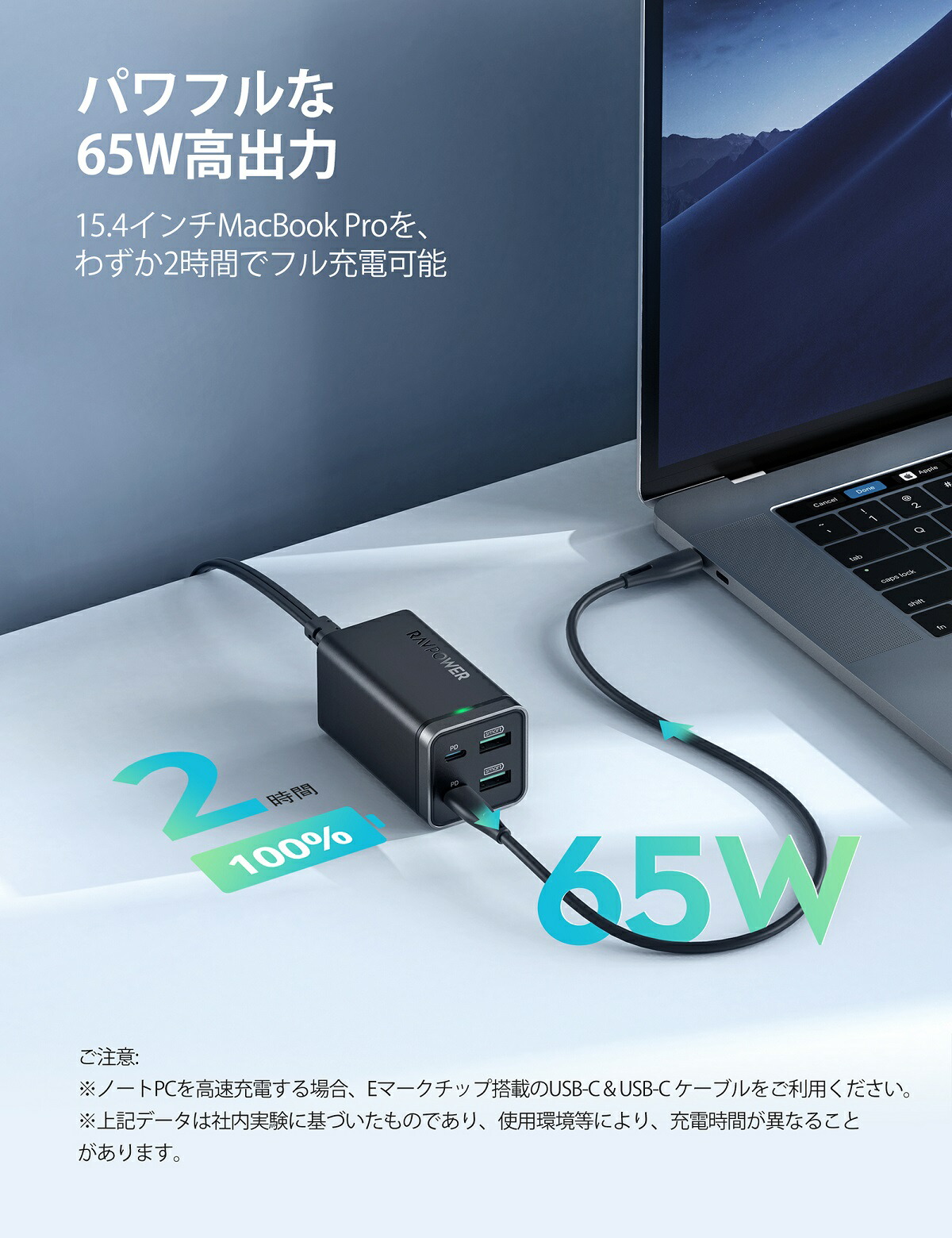 最大78%OFFクーポン PD 充電器 RAVPower TypeC急速充電器 65W高出力 iPhone iPad MacBook  Android等対応 RP-PC136 ブラック ホワイト 送料無料 バレンタイン cmdb.md