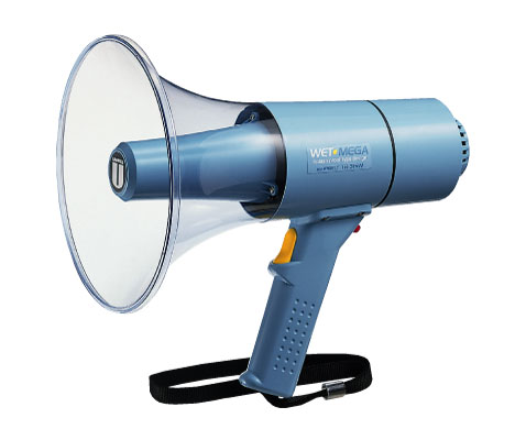 拡声器 防滴クリアメガホン (ホイッスル音付) ユニペックス TR-315W