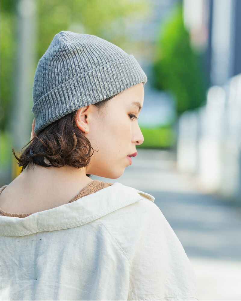 ニット帽 浅い 帽子 メンズ ニット ロー ワッチ