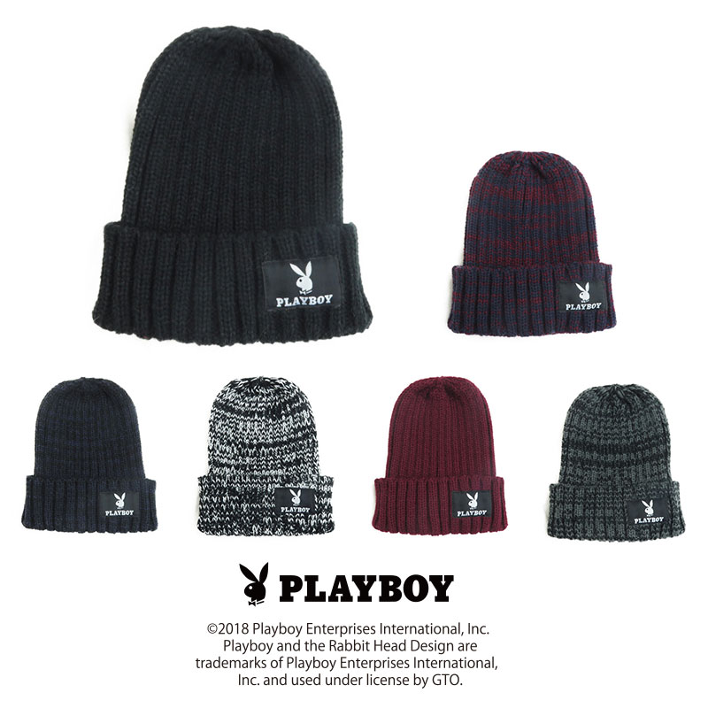 ニット帽 プレイボーイ ニット Playboy メンズ ネームワッチ ブランド 帽子 レディース