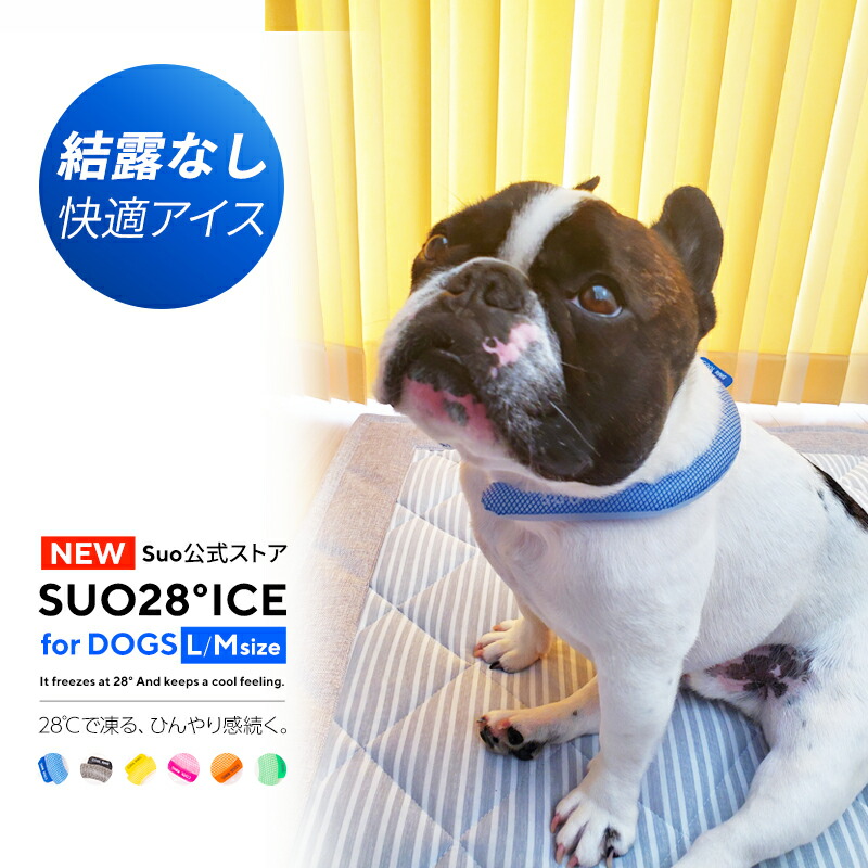 楽天市場 Suo 公式ストア 日本国内 特許取得済 熱中症から愛犬を守ります 28 Ice ネック用 クール リング クール ネック ワンチャン用 Coolring 犬 犬用 クール バント クーラー 首掛け 解熱 ペット用 暑さ対策 熱中症対策 首ひんやり 冷却 冷感 散歩 おしゃれ 持続