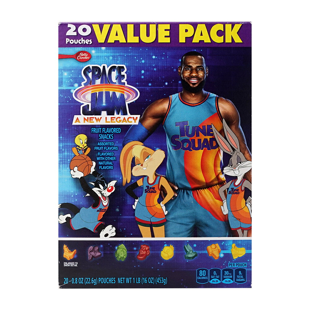 【楽天市場】【送料無料】 スペースジャム ニューレガシーフルーツ味 スナック バリューパック 20袋入り おやつ お菓子 ベティクロッカー