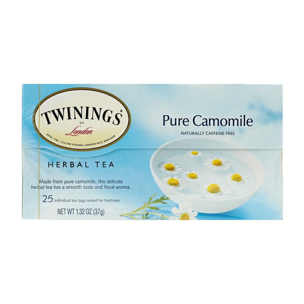 【楽天市場】【送料無料】 ピュア カモミール ハーバルティー 25個入り ティーバッグ トワイニング フレーバーティー【Twinings