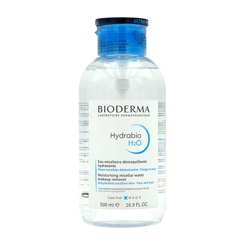 楽天市場】【送料無料】 H20 ミセラウォーター 500ml 青 ビオデルマ クレンジング【Bioderma】 Hydrabio H2O Micellar Water Makeup Remover, 16.9 fl oz : VitaCafe