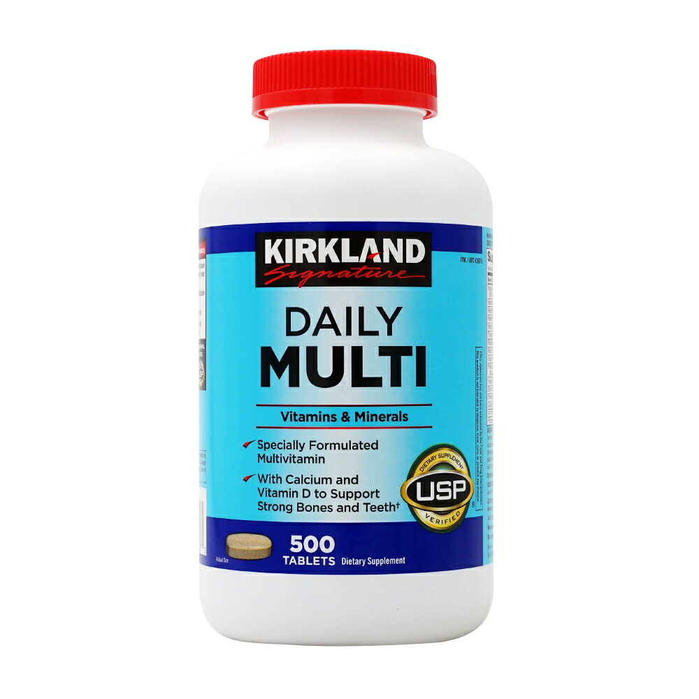 【楽天市場】【送料無料】デイリー マルチビタミン＆ミネラル 500粒 タブレット カークランドシグネチャーKirkland Signature