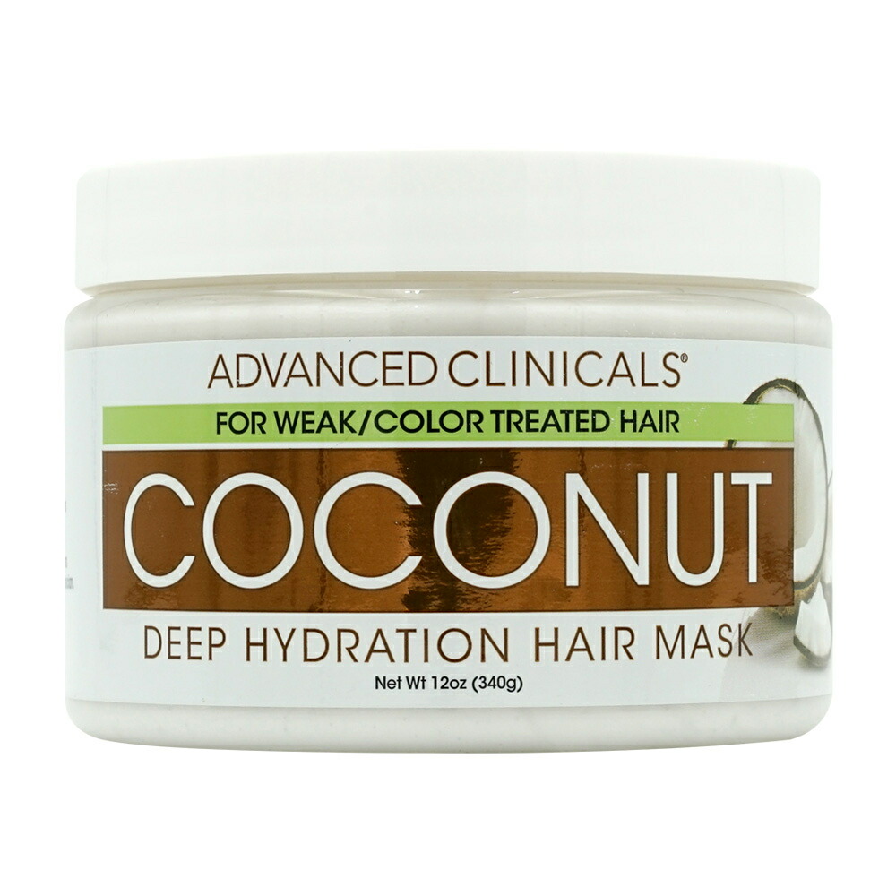 【楽天市場】【送料無料】 ココナッツオイル ヘアマスク 340g ココナッツディップ ハイドレーション アドバンスドクリニカルズ 美容 ヘア