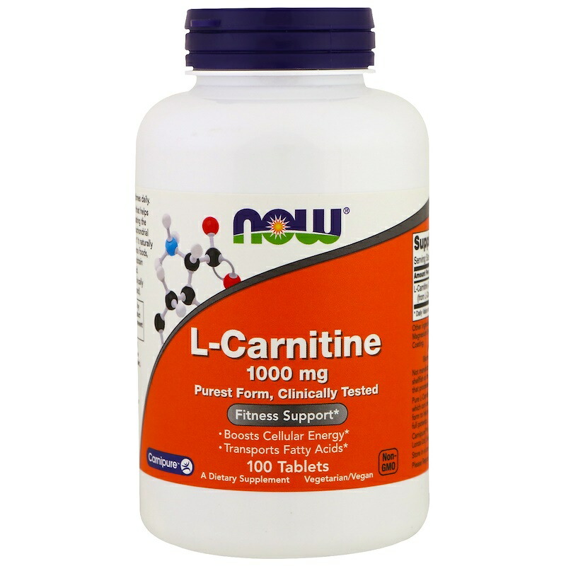 【楽天市場】【送料無料】 Lカルニチン 1000mg 100粒 タブレット ナウフーズ【Now Foods】LCarnitine