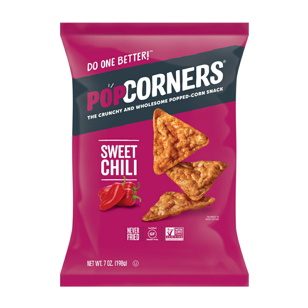 【楽天市場】【送料無料】ポップコーンチップ スイートチリ 198g ポップコーナーズ スナック お菓子 グルテンフリー【Popcorners