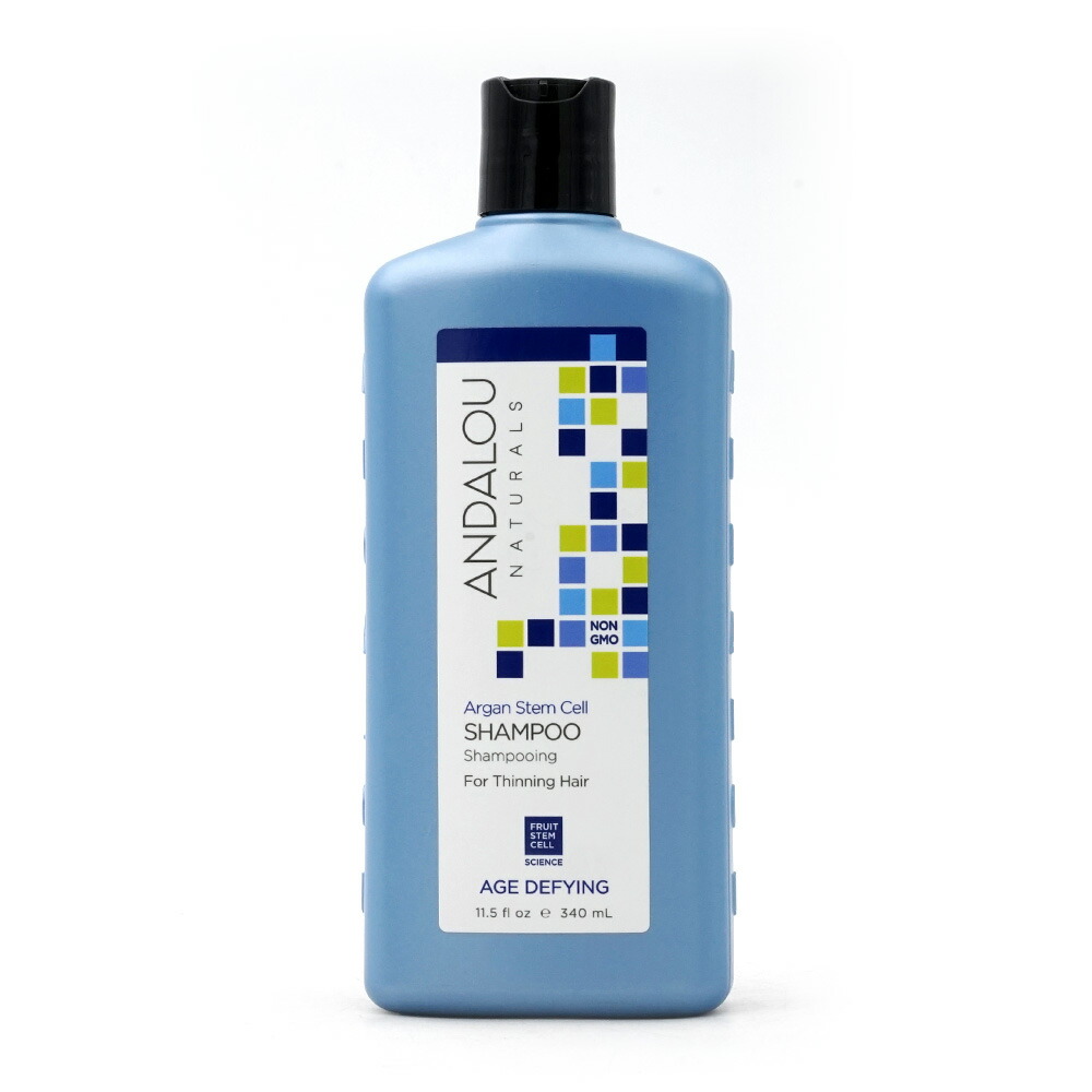 【楽天市場】【送料無料】 アルガンステム シャンプー 細い髪の毛用 340ml アンダルーナチュラルズ【Andalou Naturals】Argan Stem Cell Age Defying