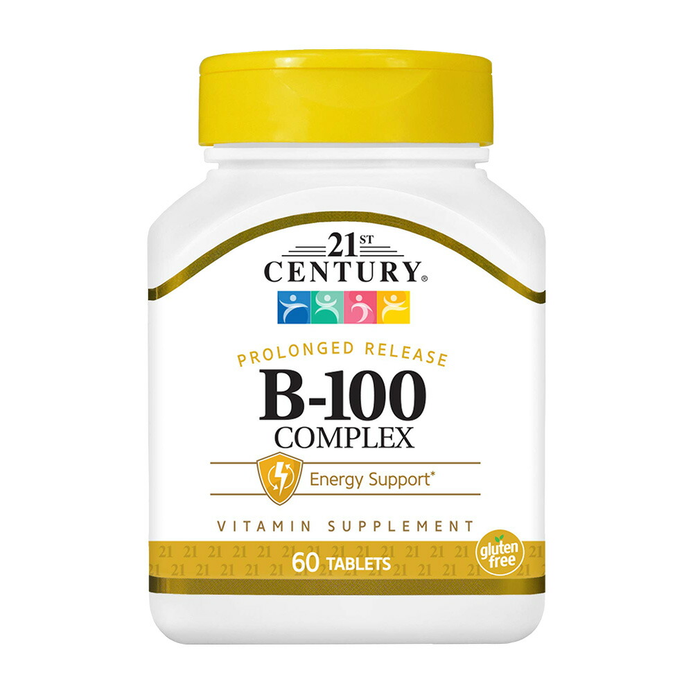 【楽天市場】【送料無料】 プロロングド リリース ビタミンB100 コンプレックス 60粒 タブレット 21センチュリー ビタミンB群