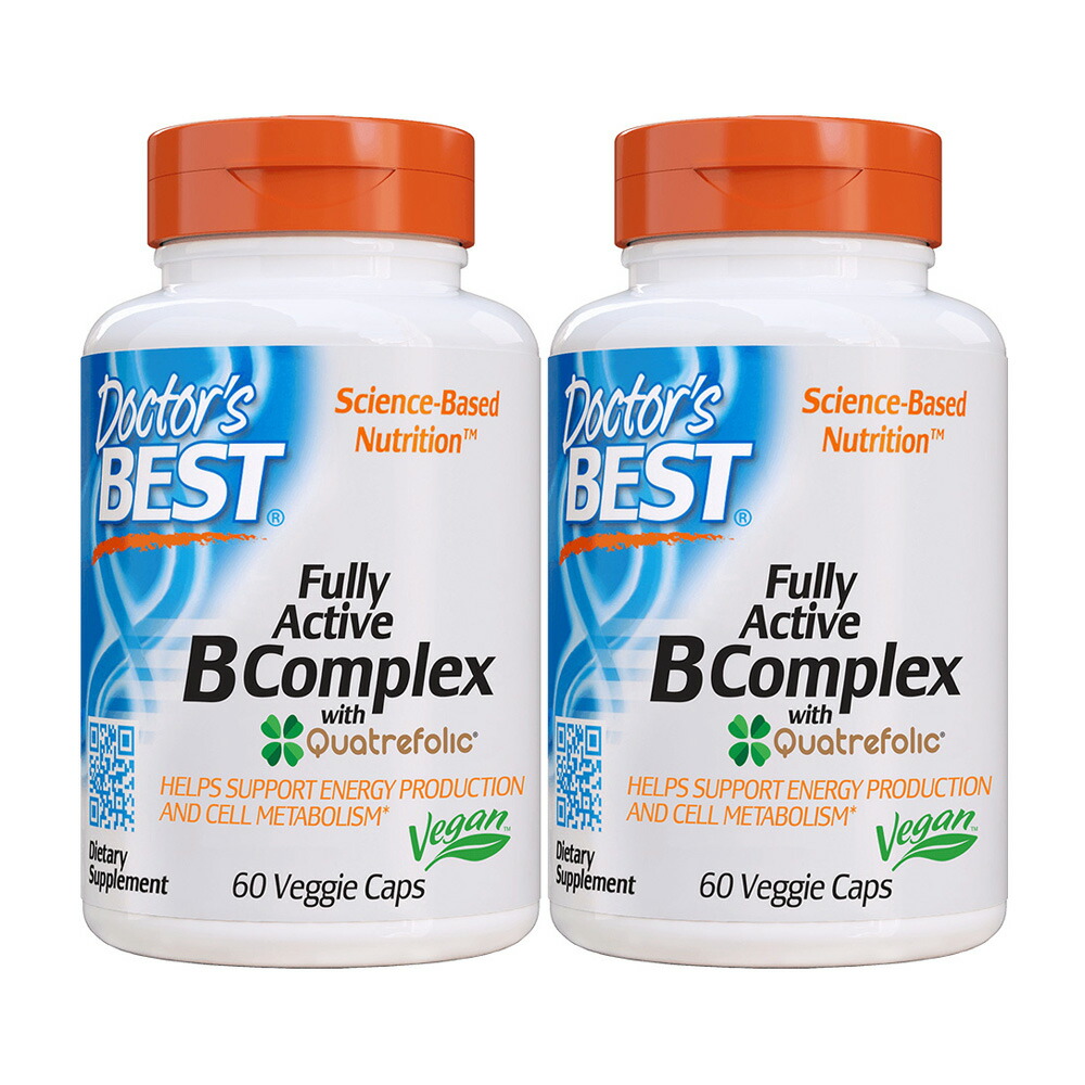 【楽天市場】【送料無料】2個セット ビタミンB コンプレックス 葉酸配合 60粒 ベジカプセル ドクターズベスト【Doctor's Best