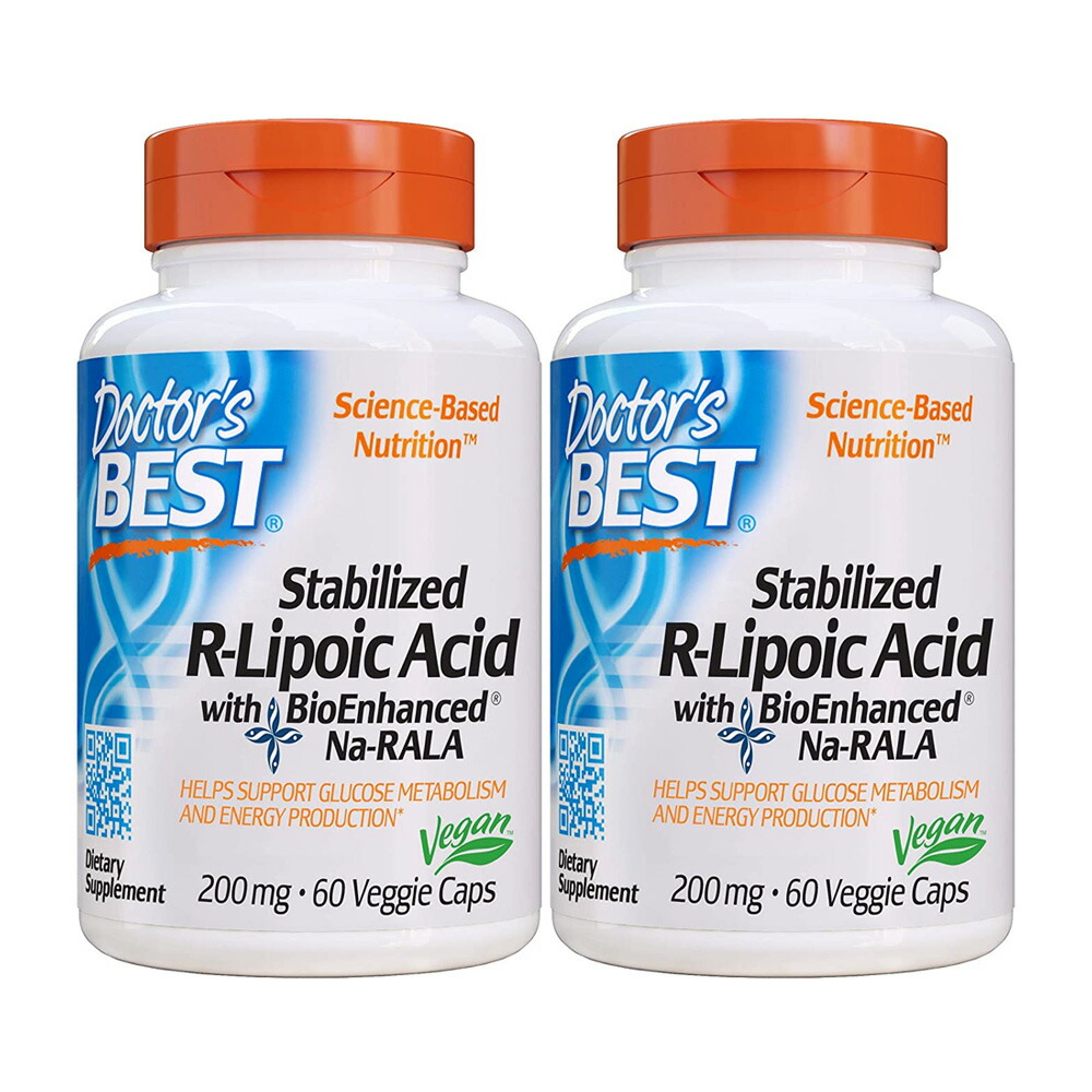 【楽天市場】【送料無料】 2個セット R-リポ酸 200mg 60粒 ドクターズベスト アルファリポ酸【Doctor's Best ...