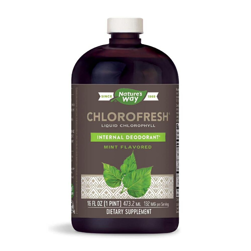 【楽天市場】【送料無料】 クロロフレッシュ リキッド クロロフィル ナチュラルミントフレーバー 473.2ml ネイチャーズウェイ