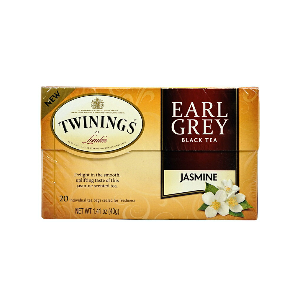 【楽天市場】【送料無料】アールグレイ ブラックティー 紅茶 ジャスミン 20個入り ティーバッグ トワイニング 飲料 冬【Twinings
