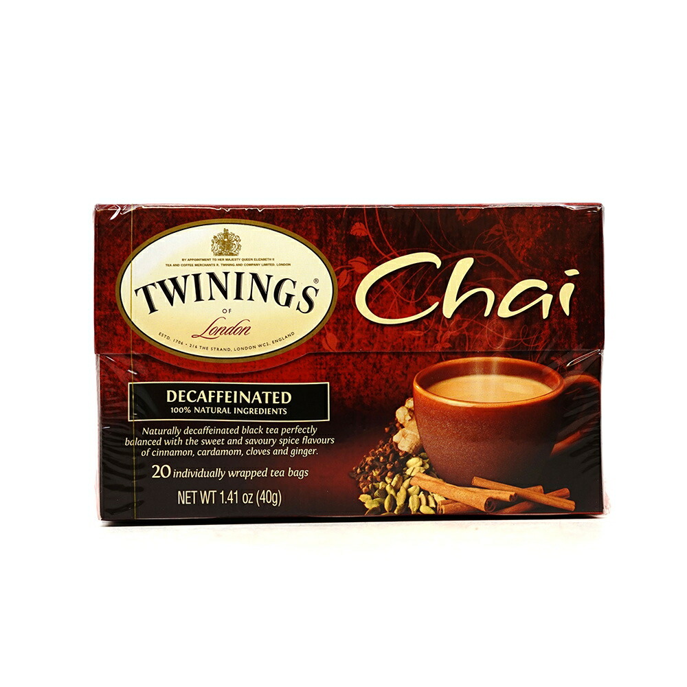 【楽天市場】【送料無料】 チャイティー ノンカフェイン 20個 ティーバック トワイニング 飲料 ドリンク 紅茶 スパイシー スパイス 冬