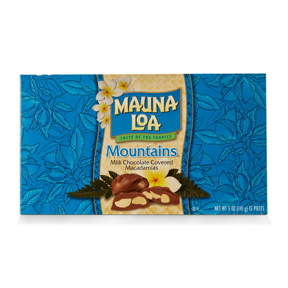 【楽天市場】【送料無料】 マウンテン マカダミア ミルクチョコレート 15個入り 141g マウナロア ハワイ お菓子 食品 ナッツ スナック