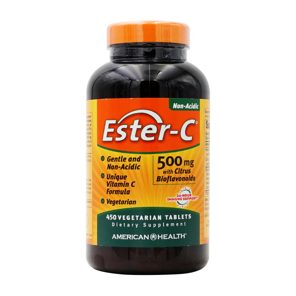 【送料無料】エスターC 500mg シトラスバイオフラボノイド配合 450粒 ベジタブレット アメリカンヘルス ビタミンC【American Health】Ester-C 500 mg with Citrus Bioflavonoids, 450 Vegetarian Tablets画像