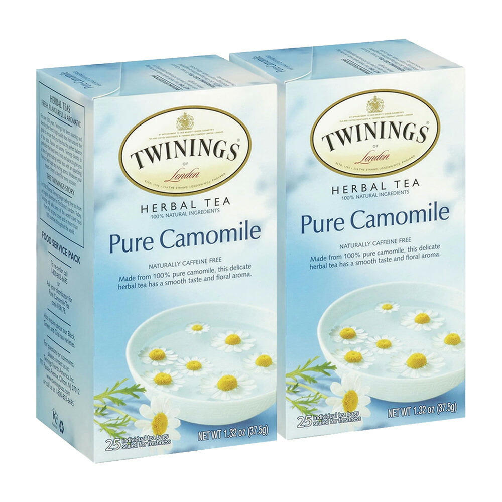 【楽天市場】【送料無料】 2個セット ピュア カモミール ハーバルティー 25個入り ティーバッグ トワイニング フレーバーティー