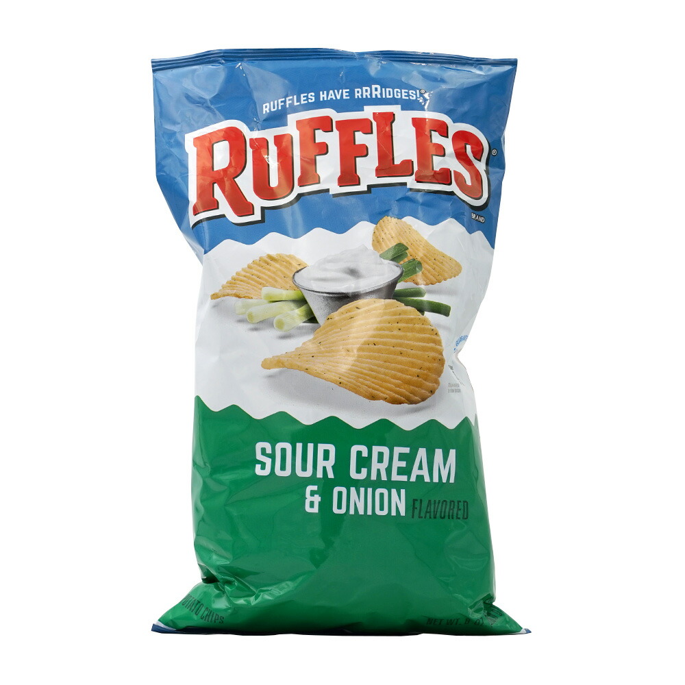 ポテトチップス サワークリーム オニオン 226 8g ラッフルズ お菓子 スナック ポテチ グルテンフリーpotato Chips Sour Cream Onion Flavored 8 Oz 上品なスタイル